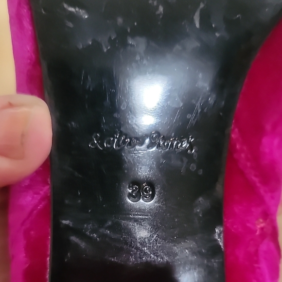 & other stories and Pink fuchsia Velvet ankle boots booties 39 8 night fever - Picture 5 of 12